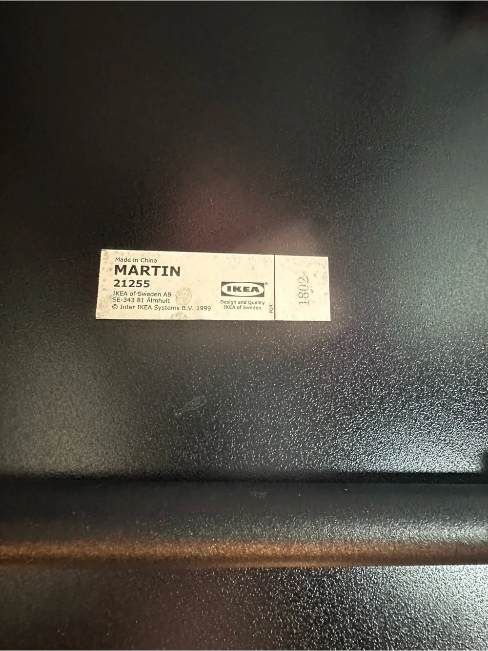Black IKEA MARTIN Dining Chair - Minimalist / Stackable